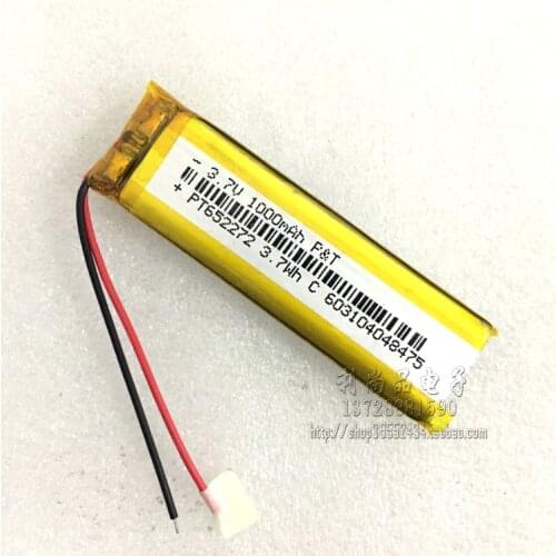 3.7V polymer lithium battery strip LED lights, Bluetooth speaker MP3 652272