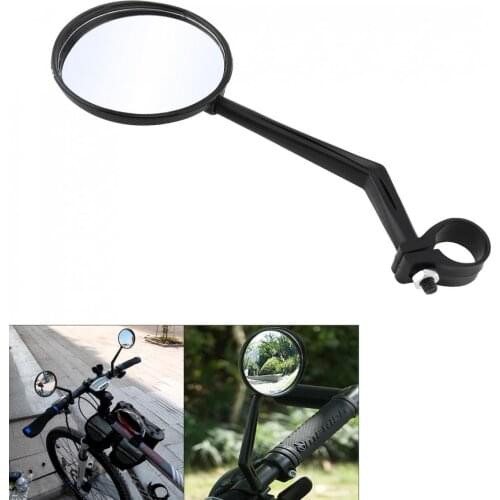 Adjustable Portable Convex Bicycle Rearview Handlebar Mirrors with Self-Fixing Ring for Handlebar Inner Diameter of 15-33mm