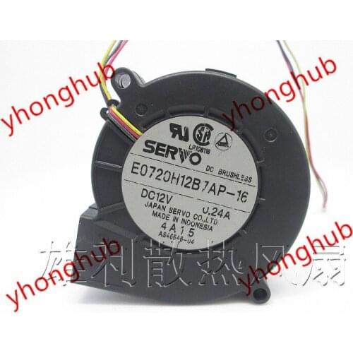 SERV0 E0720H12B7AP-16 DC 12V 0.24A Server Projector Fan