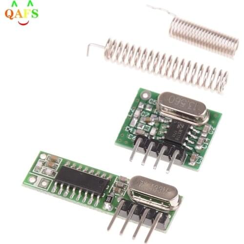 1Pc 433 Mhz Superheterodyne RF Receiver And Transmitter Module For Arduino Wireless Module Diy Kit 433Mhz Remote Control