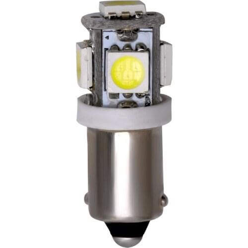 2pcs BA9S T4W 5050 5SMD LED Bulbs Interior Lamp Side Marker Backup Tail Reading Bulb Door License Plate Light White Red Yellow