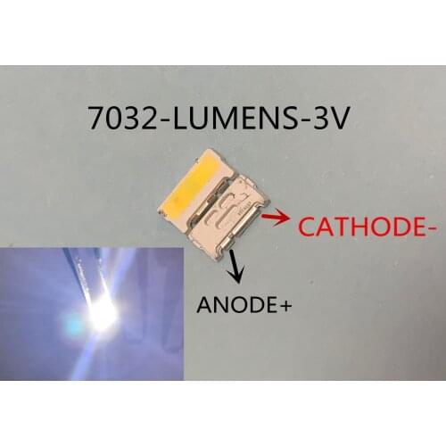 2000pcs The side light tube 7032 lamp LUMENS Liu Ming LED maintenance 1W LCD backlight 3V white light A150GKCBBUP5A