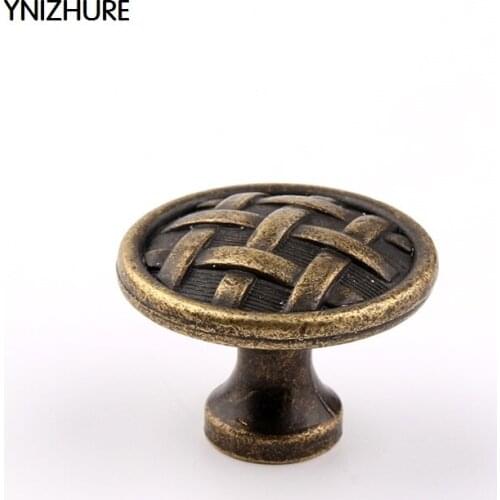2018 Ynizhure 10pcs 34*25mm Antique Furniture Knob Decorative Bronze Zinc Alloy Single Hole / Pull Handle Hardware Accessories