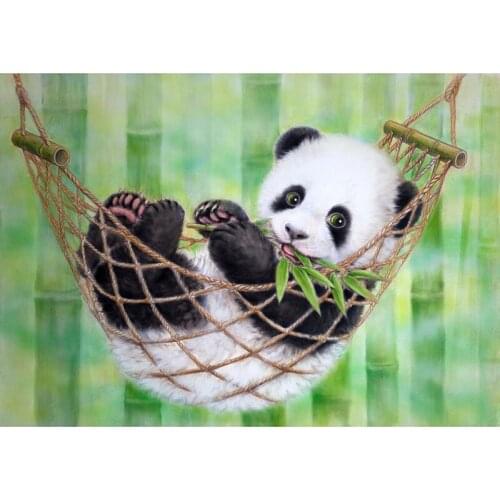 Diamond Painting Full Square/Round A Lovely Panda Eating Bamboo 5D Daimond Painting Embroidery Cross Stitch Embroidery LG2329