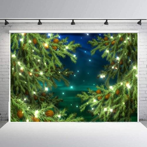 BEIPOTO Christmas Tree Backdrop for Photography Background Home decoration Light night Photo Studio Props party event wall B-174
