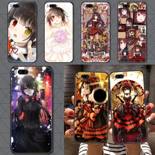 Anime Kurumi Tokisaki Phone case For Xiaomi Mi Max Note 3 A2 A3 8 9 9T 10 Lite Pro Ultra black trend funda pretty hoesjes tpu