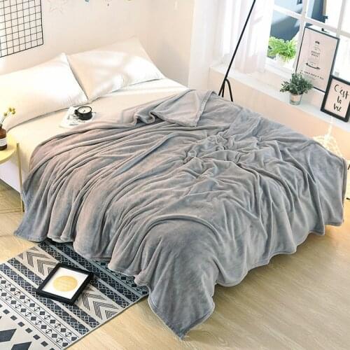Claroom Sherpa Blanket Solid Coral Fleece Blankets For Beds 200x230cm Large Adult Blanket Sofa Blanket XE93