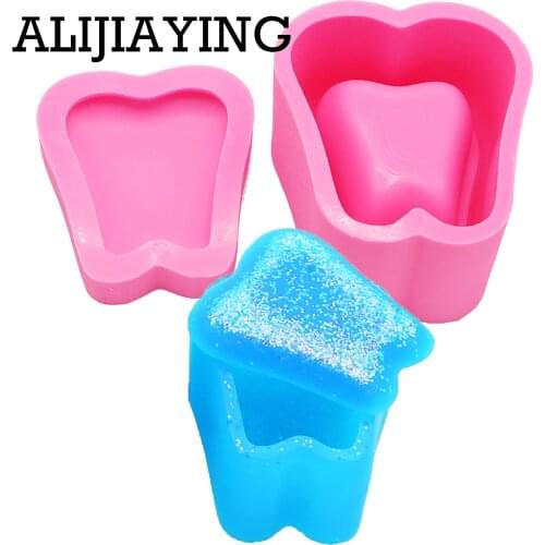 DY0086 DIY Tooth shape box Woman girl Jewelry storage box Silicone Mold molding silicona rubber craft moulds