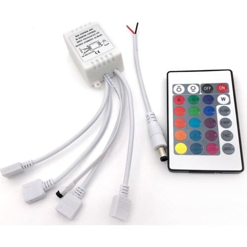 Infrared Controller RGB Colorful Driver 24-key IR Remote Control 4PIN Output 12V for Light Strip CAR Multicolor LED Light