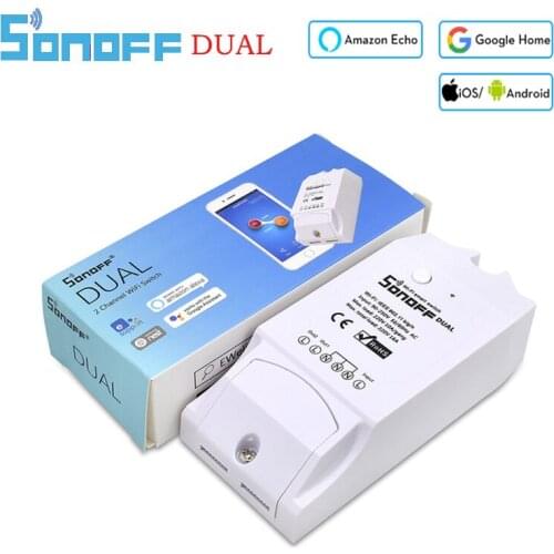 ITEAD SONOFF Dual 2CH Way 10A 220v 16A 3500w WiFi Wireless Smart Switch Light Remote Control DIY Timer Module Alexa Home