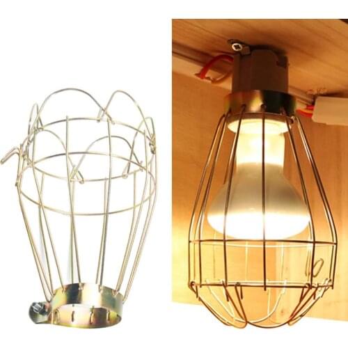 Reptile Heating Lamp Mini Infrared Ceramic Emitter Bulb Anti-scalding Protective Lampshade Reptile Pet Iron Wire Safety Cover