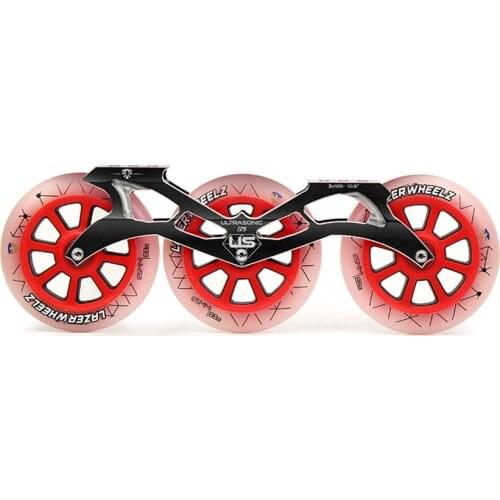 Flying Eagle Ultrasonic Inline Speed Skates Frames & 3X125mm 88A LED Lighting Lazerwheelz Aluminum CNC 10.5'' 267mm Patines Base