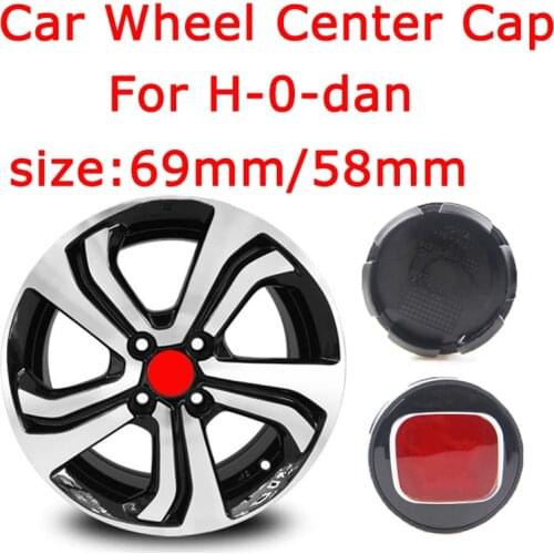 H Logo Car Styling Red Wheel Center Hub Cap Emblem Badge Cover for Honda Civic Accord Fit Odyssey City CRV HRV Auto accessories