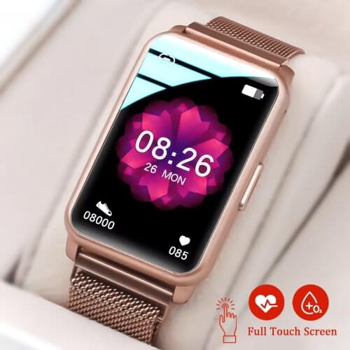 Fashion Smart Watch Women Full Touch Sports Fitness Tracker Mode IP68 Waterproof Heart Rate Smartwatch For Xiaomi Huawei Phone