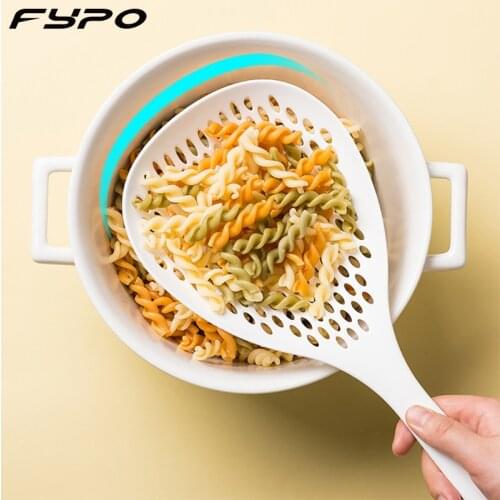 Nylon Colander Food Strainer Drain Water Shovel,Anti-scald Skimmer Strainer Fry Food Mesh Handy Filter Scoop Home Kitchen Tools