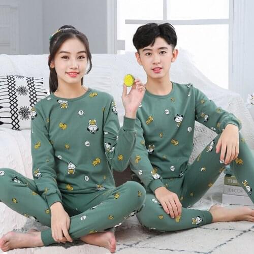 NEW Autumn Cartoon Pyjamas Kids Teens Boys Cartoon Sleepwear Nightwear Big Boys Girls Pajamas Sets Baby Boys Home Clothing 9-19Y