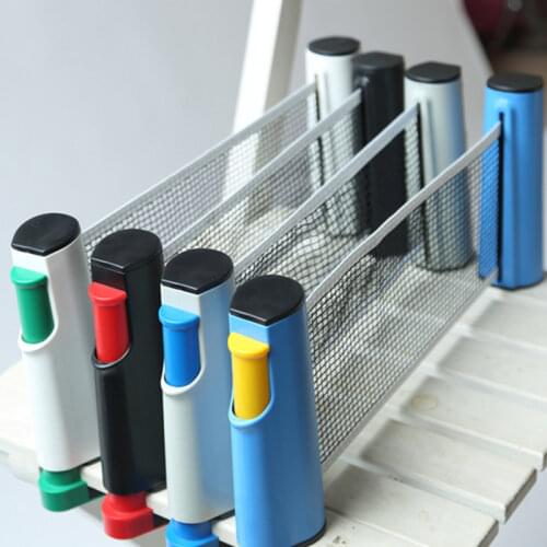 Portable Table Tennis Net Anywhere Retractable Ping Pong Postnet Rack for Any Table Home Gyms Exercise Equipments 4 Colors