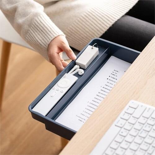 Under Desk Drawer Adhesive Desk Organizer Pencil Case For Office Pen Holder Stationery Storage Boxes Hidden Pencil holder