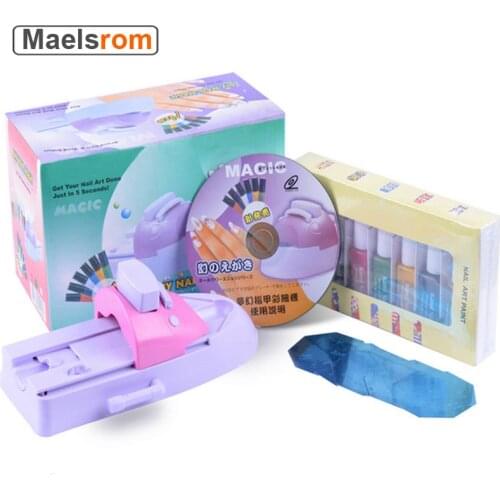 Professional Nail Printer Manicure Art DIY Printing Machine Stamper Set With Free Gift 6pcs Metal Pattern Plat AND 6PCS Nail Gel