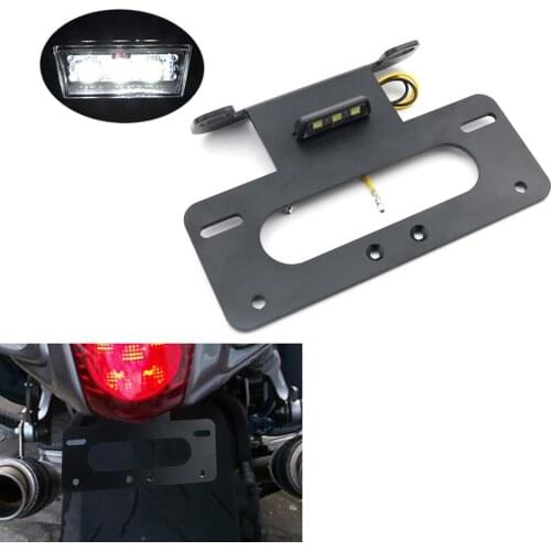 Motorcycle Rear License Plate Frame Fit For Suzuki GSX1300R HAYABUSA 1999-2021 Aluminum Tail Tidy Fender Eliminator Kit Black