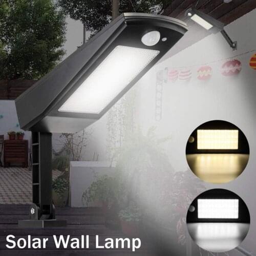 Smuxi 48 Led Adjustable LED Solar Wall Lamps 4 Modes for Outdoor Garden Street Pathway Lighting Waterproof IP65
