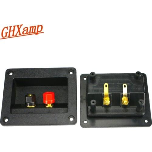 Ghxamp Speaker Terminal Board Speaker Junction Box With 2 Copper Screw Binding Ports 92*79mm Two Wiring Connector Board 2pcs