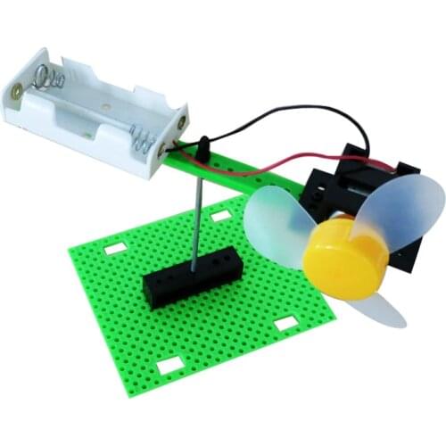 1pcs DIY Rotating Wing Handmade Toys Physical Gizmo Building Blocks Kits Solar Energy Assembled Toy Teaching Tool