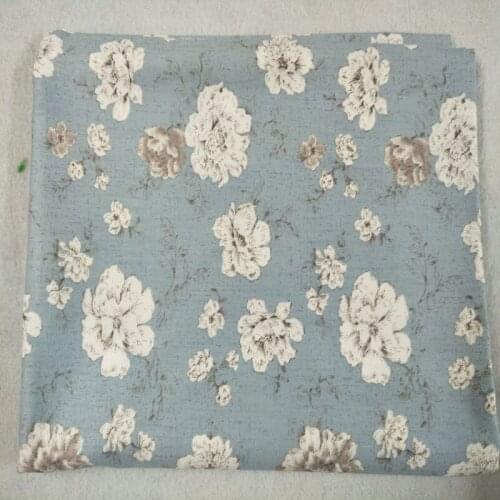 100x160cm Graceful Blooming White Jasmin Flower Printed Cotton Fabric For DIY Sewing Quilting Decoration