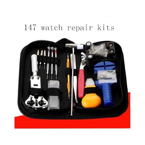 147 pieces of brand watch tool repair kit watch accessory tool set portable collector edition clock tool kit