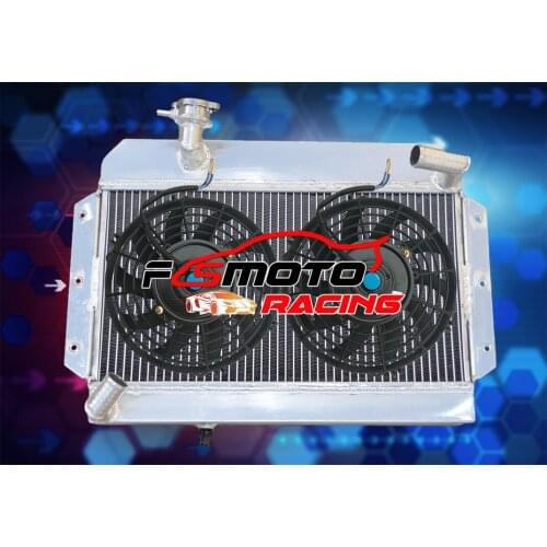 56MM Aluminum Race Radiator+FAN For Rover / MG MGA 1500 / 1600 / 1622 / DE-LUXE Manual MT