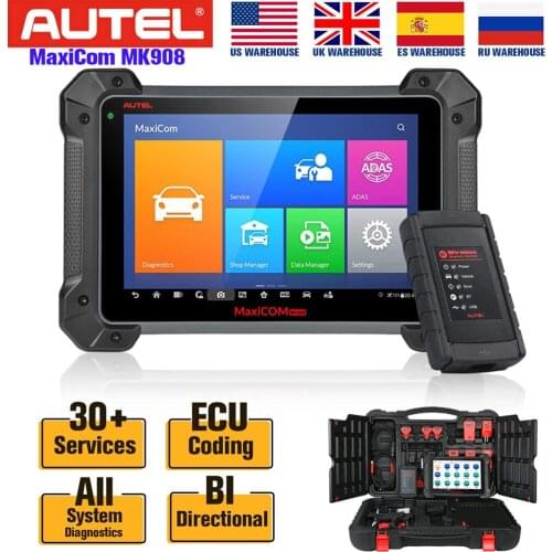 Autel MaxiCOM MK908 Auto Diagnostic Tool OBD2 Scanner ADAS ECU Coding ABS TPMS