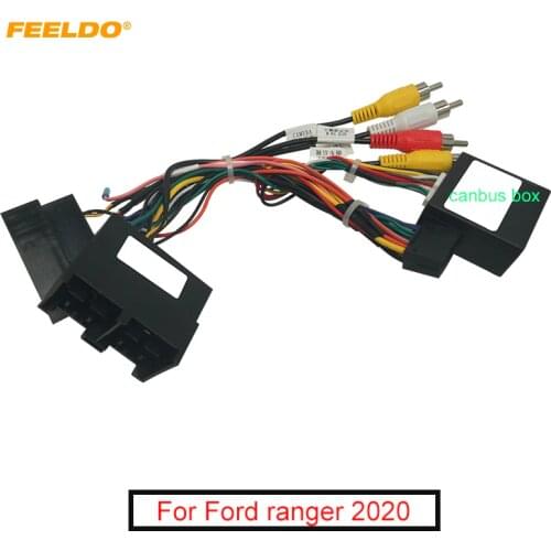 Car Stereo Audio 16PIN Android Power Wiring Harness Cable Adapter With Canbus Box For Ford Ranger 2020