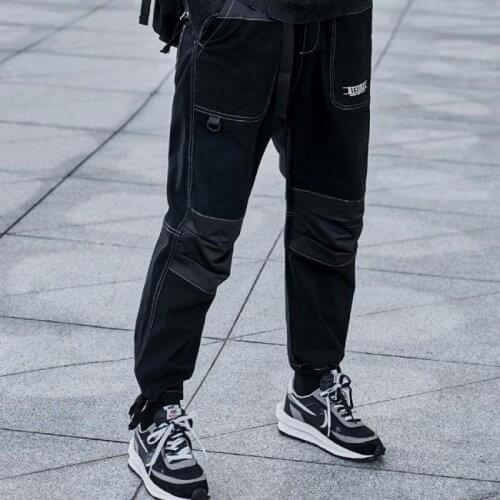Techwear Streetwear Hip Hop Cargo Pants Men Harem Oversized Sport Harajuku Punk Casual Multi Pockets Black Loose Joggers Trouser