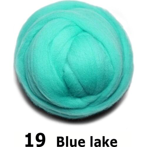Free shipping handmade Wool Felt for felting 50g Blue lake Perfect in Needle Felt 19