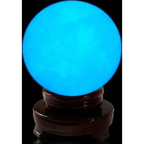 Noctilucent Ball Bright Natural Deco Fluorite Pearl Noctilucent Stone Jewelry Photo Props Living Room Furnishing Articles JU0063