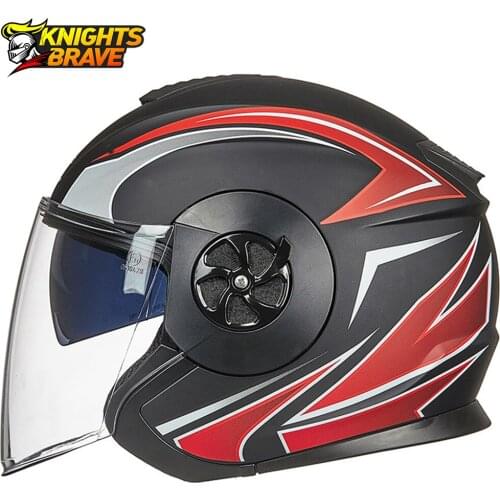 GXT Motorcycle Helmet Open Face Dual Lens Visors Moto Helmet Electric Bicycle Helmet Men Women Summer Scooter Motorbike Helmet