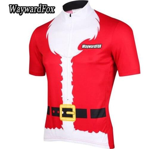 Classic Retro Summer Mens Red Bicycle Cycling Jersey Road MTB Short Sleeved Christmas Wear Bike Clothing