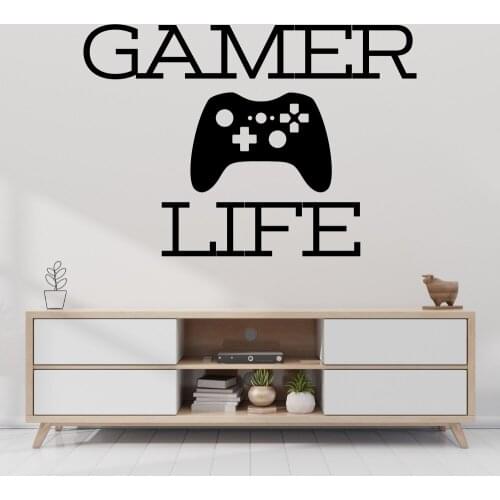 Controller Gamer LifeWall Sticker Decal Game Sticker Gamer Home Playroom Wall Art Decoration A00524