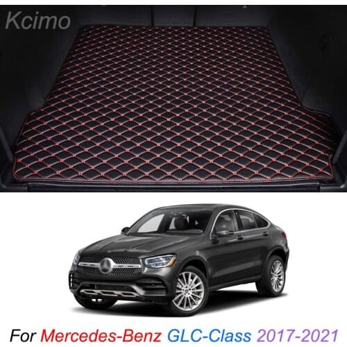 Custom Leather Car Trunk Mats For Mercedes-Benz GLC-Class 2017-2021 Rear Trunk Floor Mat Tray Carpet Cargo Liner Accessories