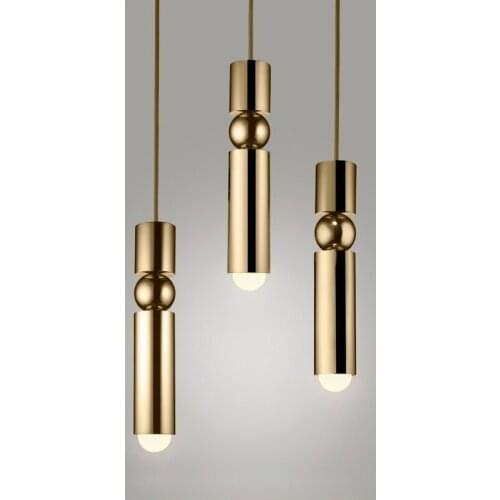 Minimalist Simple Gold Lustre Pendant Lights Iron Art Modern Light Fixtures Home Decor Restaurant Bar Dining Room Bedside Cafe