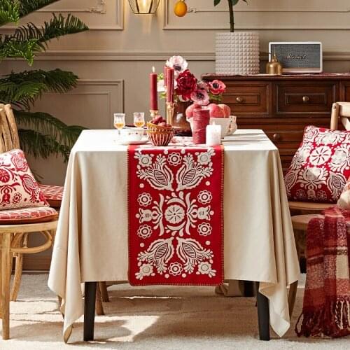 Table Runners Tassel Linen Cotton Tea Table Shose Cabinet Cover Table Flag Table Runner Decoration Home Decor