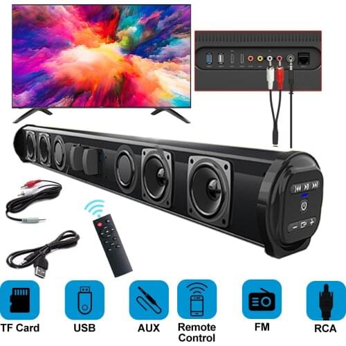 20w Portable Wireless Column Soundbar Bluetooth Speaker Powerful 3D Music Sound bar Home Theater Aux 3.5mm TF For TV PC