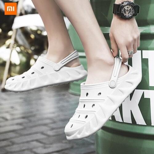 2021 Xiaomi Sandals Hole Shoes Men Beach Shoes Light Sandals Home Slippers Outdoor Summer Wading Sneaker Leisure Shoes Big Size
