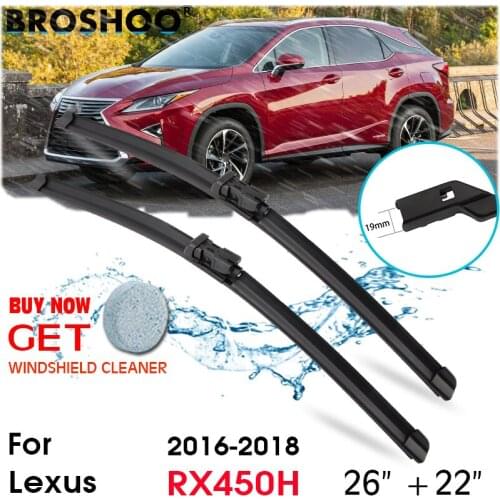 Car Wiper Blade Front Window Windscreen Windshield Wiper Blades Push Button Auto Accessories For Lexus RX450H 26"+22" 2016-2018