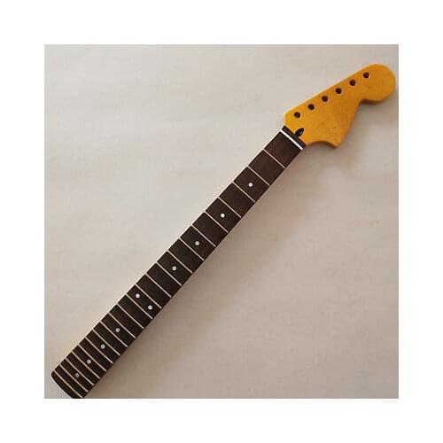 Full scalloped Guitar Neck 22 Fret Maple Wood Unfinished Guitar Vintage Yelllow