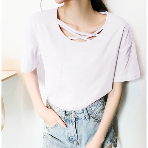 High quality classic casual breathable summer fashion womens T-shirt