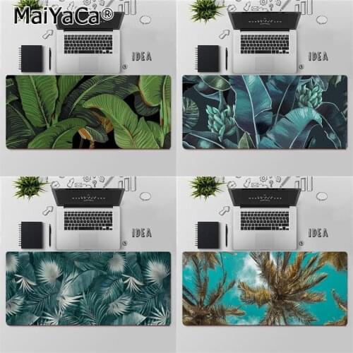 Maiyaca High Quality Tropical Banan Palm leaves Rubber PC Computer Gaming mousepad Rubber Computer Gaming mousepad