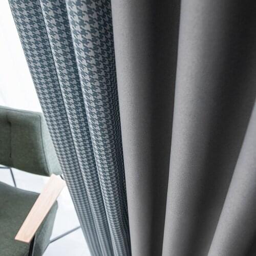 Shading Living Room Bedroom Thick Stitching Insulation Soundproof Blackout Curtain Modern Balcony Bay Window
