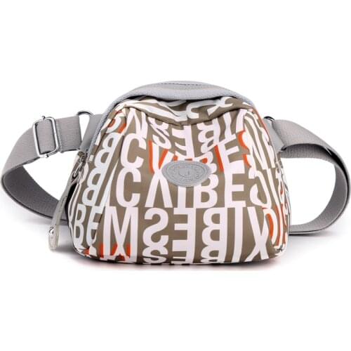 Women Shoulder Messenger printing Bag Nylon Oxford Lightweight Waterproof Zipper Package Large Capacity Travel for Girls