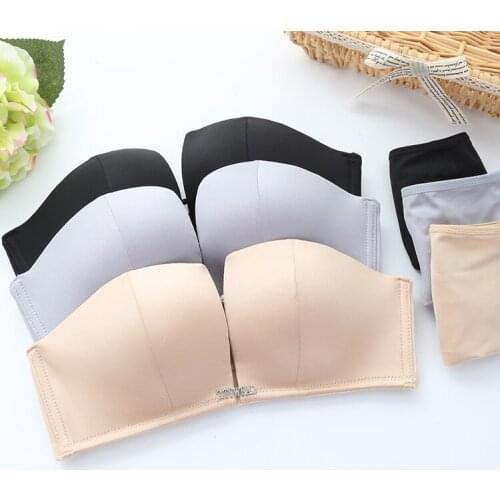 2018 New Women Bra High Quality Gather Four Corners Cup Female Lingerie Breathable Smooth Non-slip Bra Strap Dresses Bra
